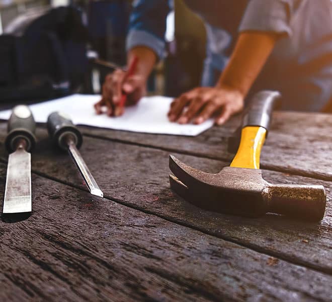 Man planning construction Man planning construction